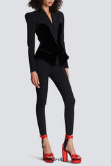 josephine Slim-fitting bustier jacket in black