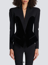 josephine Slim-fitting bustier jacket in black