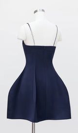 RHINESTONE PEPLUM MINI DRESS