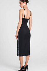 JACQUARD PATCHWORK BANDAGE PARTY DRESS