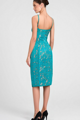 STRAPPY LACE MIDI DRESS