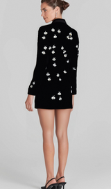 SIBYL BLACK BEE DIAMOND BLAZER MINI DRESS