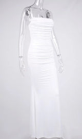 WHITE DRAPED CORSET MAXI DRESS Dresses styleofcb 