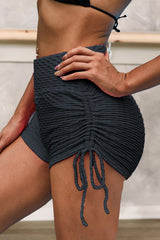 Gray Butt Lifting High Waist Yoga Shorts