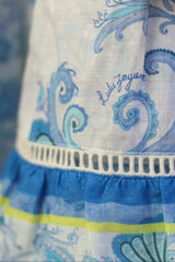 vicky floral print puff sleeve Mini Dress in blue