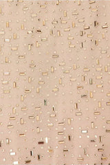 vivien flower sequin cutout maxi dress in apricot