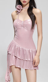 Deven Pink Flower Dress Swimsuit