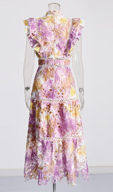 COLORFUL AMBA BOHEMIAN MIDI DRESS