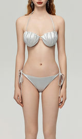 Darrah White Pearl Three-Piece Swimsuit