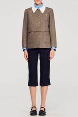 setlla Houndstooth suit jacket in brown