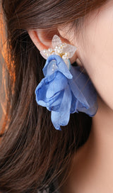 Drew Blue Flower Earrings