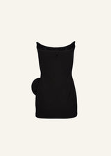 darlene Strapless Floral mini Dress in black