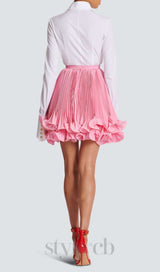 PINK ANAVIA PINK RUFFLE HEM SKIRT