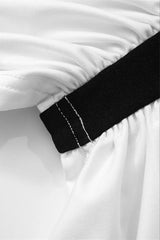 Colorblock Patchwork Sleeveless pleated midi Dress