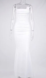 WHITE DRAPED CORSET MAXI DRESS Dresses styleofcb 