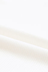 Black Dotty Mesh Ruffle Sleeve Ribbed Knit Top