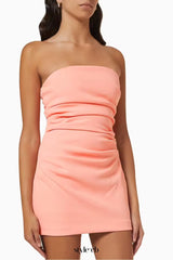 Misha Collection Alston Bonded Crepe Mini Dress in Pink