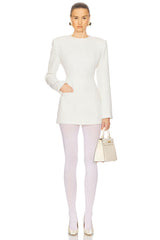 hedda Crepe Suit mini Dress in white