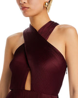 ATHENA PLEATED CUTOUT GOWN