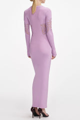 blanche Pink Viscose Knit Cut Out Maxi Dress