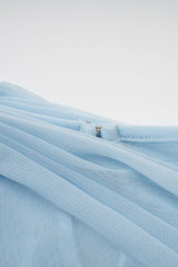 Aakifa Asymmetric Draped Maxi Dress in Baby blue