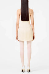 Abene Sleeveless Beaded Embellished Knit Mini Dress