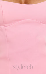 corset panel mini dress in pink