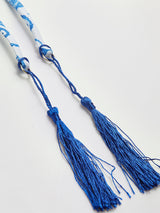 Printed Tasseled Adjustable Strap Bikini Set