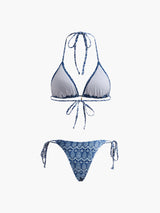 Printed Adjustable Strap Bikini Set