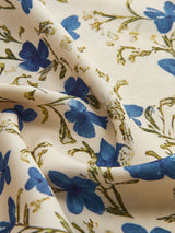 lesley blue Floral Print Knotted Irregular Hem maxi Dress