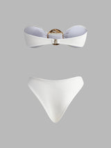 Gold Bikini Set and Stylish Pareo