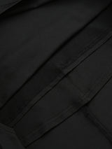 FLORAL-EMBELLISHED CRÊPE MAXI DRESS IN BLACK