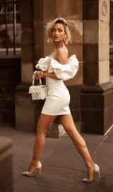 BURGUNDY SATIN RUFFLE STRAPLESS DRESS Dresses styleofcb 