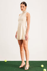 elaine Cutout Sleeveless Mini Dress In Apricot