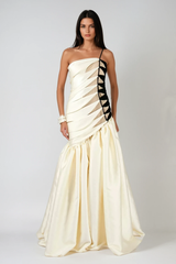 Bartol Satin Braided Rope Maxi Dress