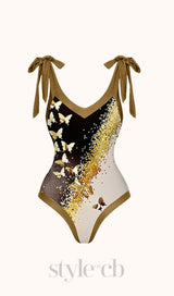 BEIGE BUFFY SWIMWEAR