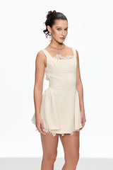 lorraine Sleeveless Mini Dress In Apricot