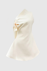 Calwa Asymmetric One Shoulder Flare Mini Dress