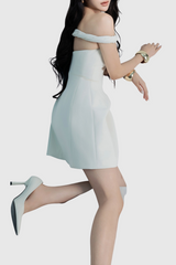 Calwa Off Shoulder Flare Mini Dress