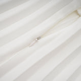 Carlotta White Strapless Pleated Maxi Dress