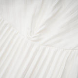 Carlotta White Strapless Pleated Maxi Dress