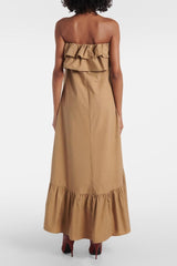 Clarrisa Ruffled Strapless Maxi Dress