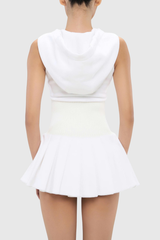 Cliffa Sleeveless Knit Mini Dress - White