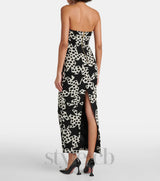 MEDALLION-PENDANT JACQUARD MAXI DRESS