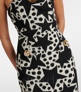 MEDALLION-PENDANT JACQUARD MAXI DRESS