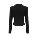 Anaïs black open-front gathered top