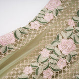 octavia Tulle Panel Floral Midi Dress in green