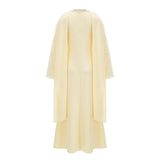 murray Yellow Pearl Trim Shawl Detail Maxi Dress