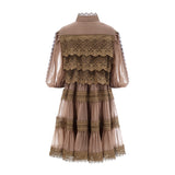 Inès lace cut-out layered mini dress