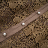 Inès lace cut-out layered mini dress